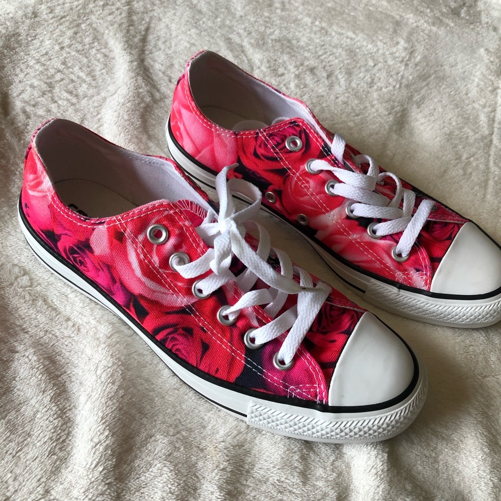 Rose Print Converse All Star Low Top